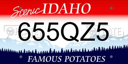 655QZ5 Idaho License Plate