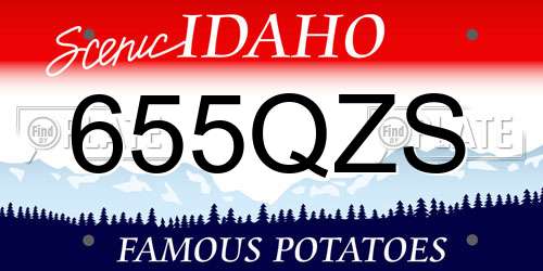 655QZS Idaho License Plate