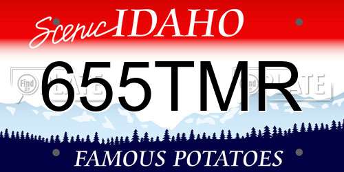 655TMR Idaho License Plate
