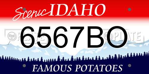 6567BO Idaho License Plate