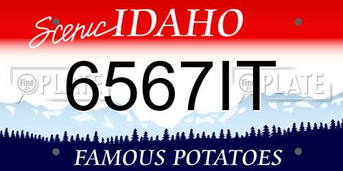 6567IT Idaho License Plate