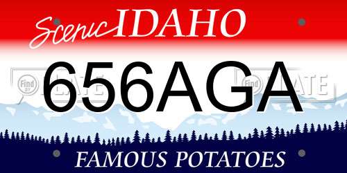 656AGA Idaho License Plate