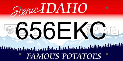 656EKC Idaho License Plate