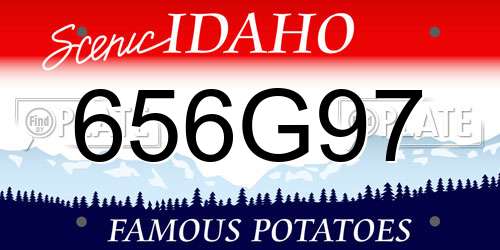 656G97 Idaho License Plate