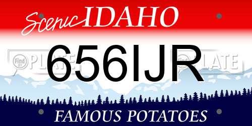 656IJR Idaho License Plate