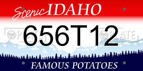 656T12 Idaho License Plate