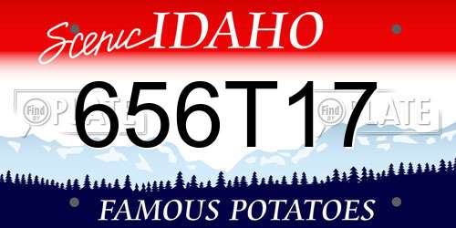 656T17 Idaho License Plate