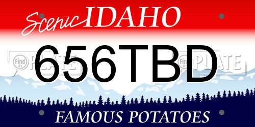 656TBD Idaho License Plate