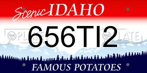 656TI2 Idaho License Plate