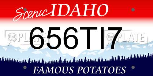656TI7 Idaho License Plate