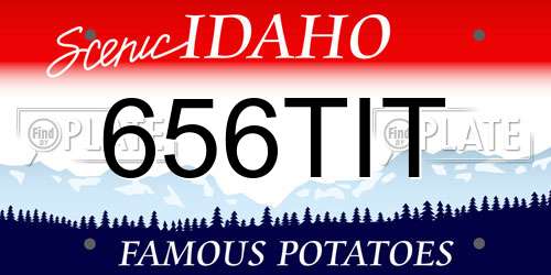 656TIT Idaho License Plate