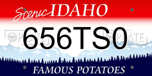 656TS0 Idaho License Plate