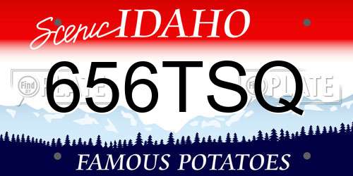 656TSQ Idaho License Plate