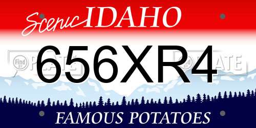 656XR4 Idaho License Plate