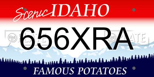 656XRA Idaho License Plate