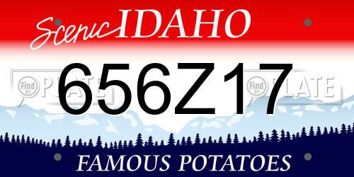656Z17 Idaho License Plate