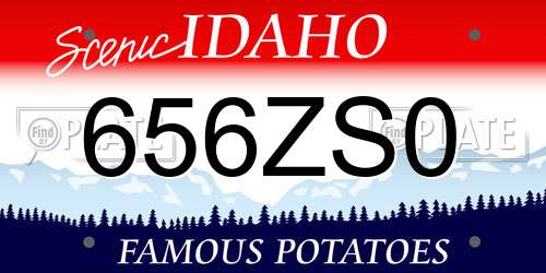 656ZS0 Idaho License Plate