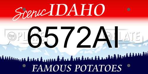 6572AI Idaho License Plate