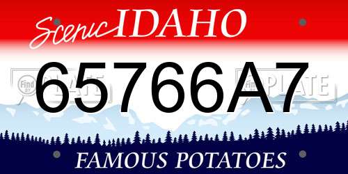 65766A7 Idaho License Plate