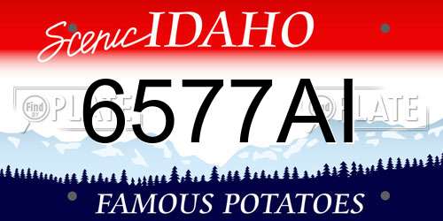 6577AI Idaho License Plate