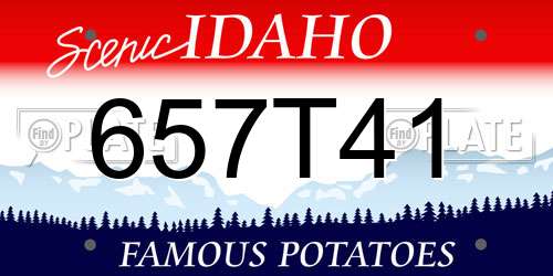 657T41 Idaho License Plate