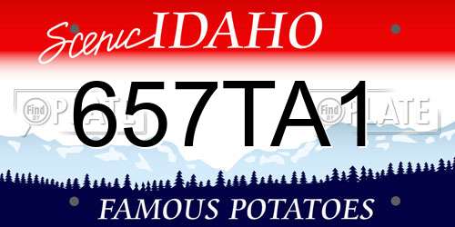 657TA1 Idaho License Plate
