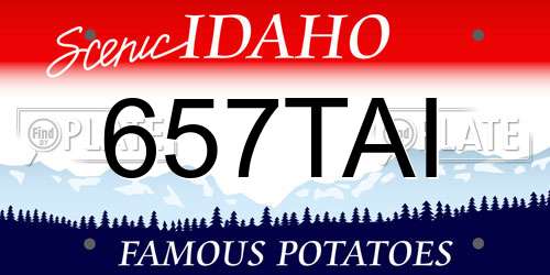 657TAI Idaho License Plate