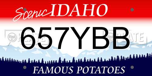657YBB Idaho License Plate