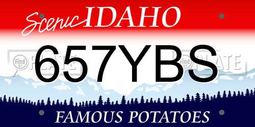 657YBS Idaho License Plate