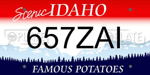 657ZAI Idaho License Plate