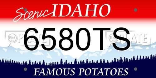 6580TS Idaho License Plate
