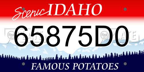 65875D0 Idaho License Plate