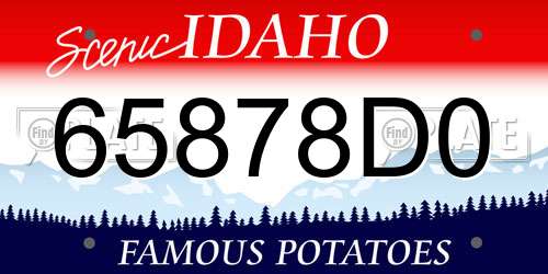65878D0 Idaho License Plate