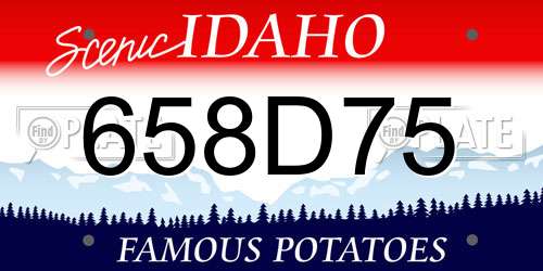 658D75 Idaho License Plate