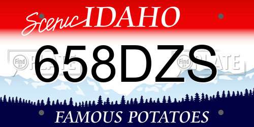 658DZS Idaho License Plate