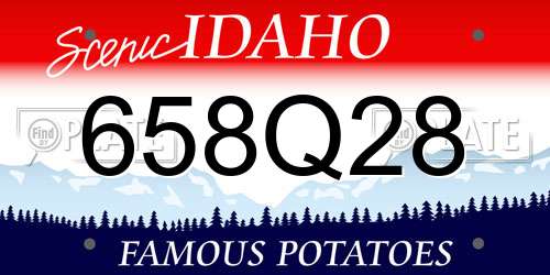 658Q28 Idaho License Plate