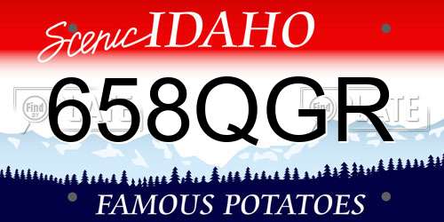 658QGR Idaho License Plate