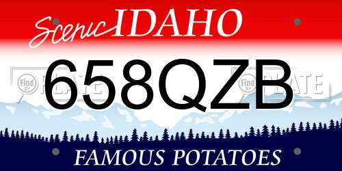 658QZB Idaho License Plate