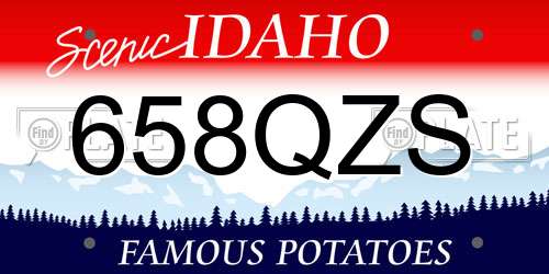 658QZS Idaho License Plate