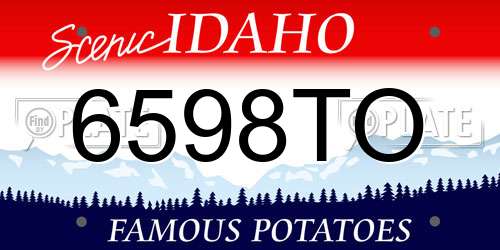 6598TO Idaho License Plate