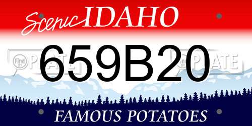 659B20 Idaho License Plate
