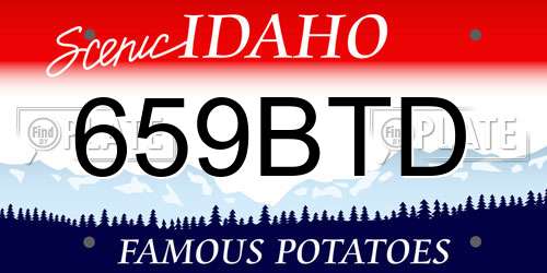 659BTD Idaho License Plate