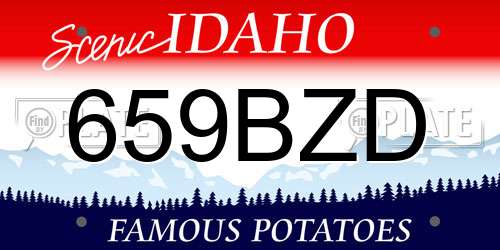 659BZD Idaho License Plate