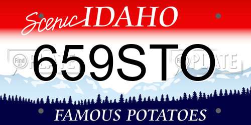 659STO Idaho License Plate