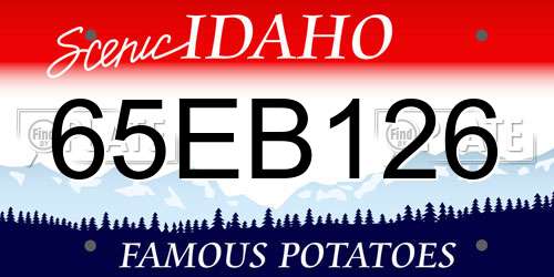 65EB126 Idaho License Plate