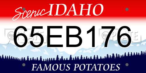 65EB176 Idaho License Plate