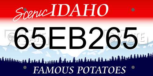 65EB265 Idaho License Plate