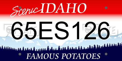 65ES126 Idaho License Plate