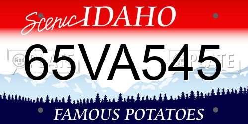 65VA545 Idaho License Plate