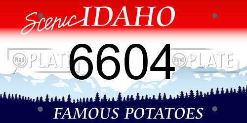 6604 Idaho License Plate